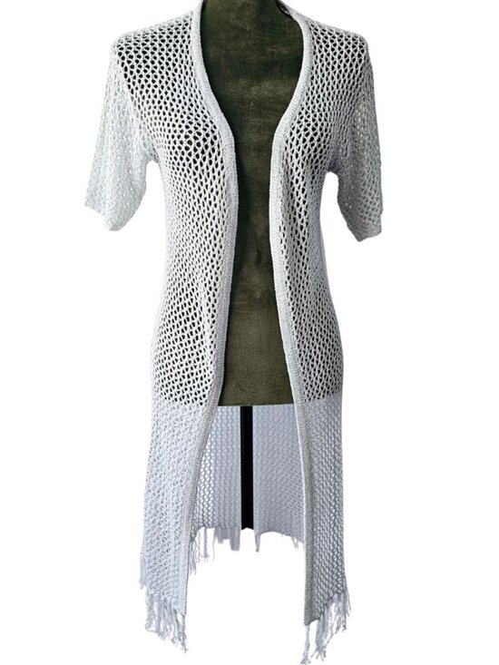 VENUS Sweaters - 😍 New With Tag 😍 Venus Open Stitch Shimmer Sweater, Light Silver, Size XS